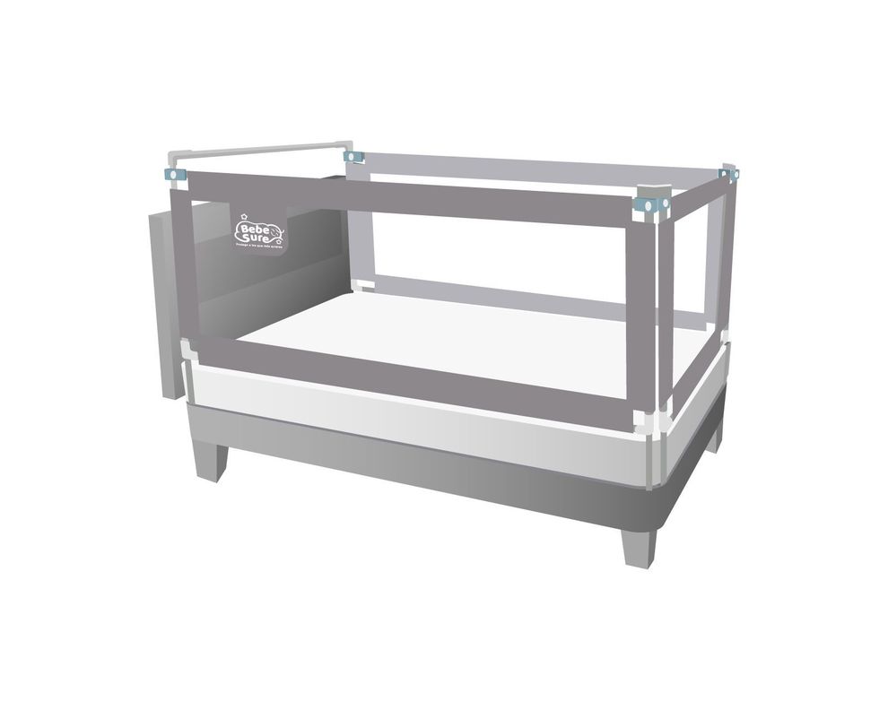 3 barandas + soporte de cabecera Gris Para cama 2 plazas 150*200*200 cm Altura colchón hasta 27 cm-1