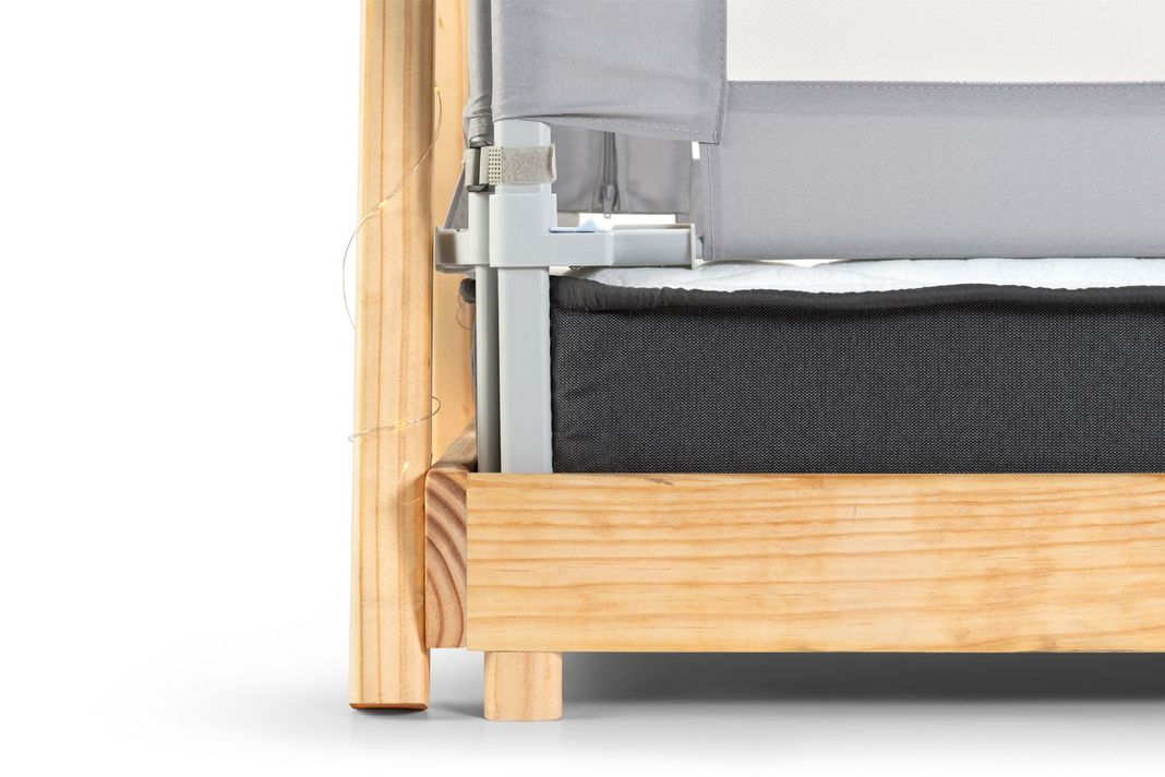 1 Baranda Para Cama transición/ Montessori 140 cm Gris Altura colchón hasta 27 cm-4