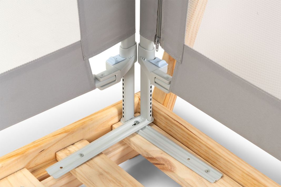 1 Baranda Para Cama transición/ Montessori 140 cm Gris Altura colchón hasta 27 cm-5