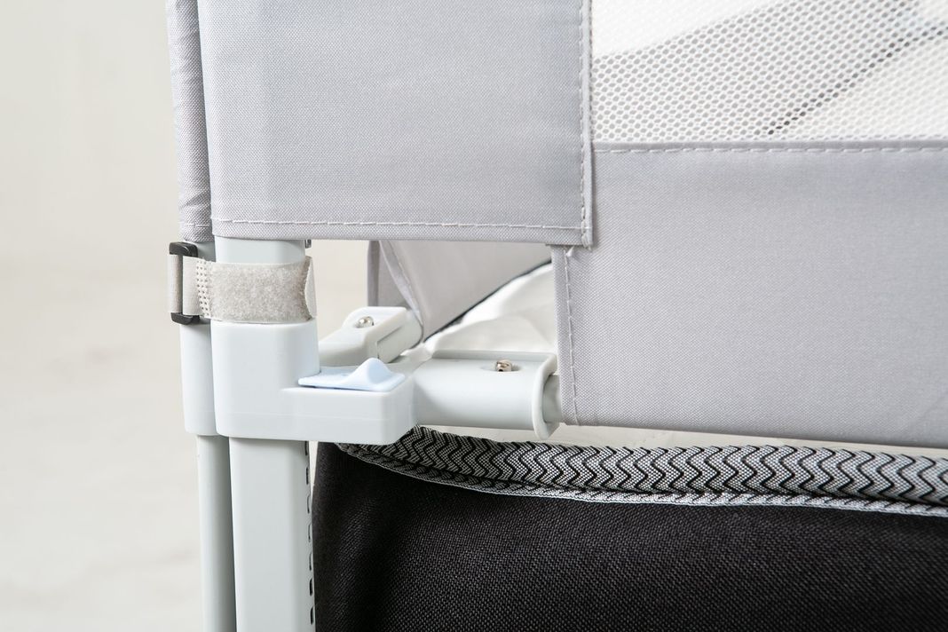 3 barandas Gris para cama Súper King 200*200*200 cm para colchón hasta 27 cm de altura-3