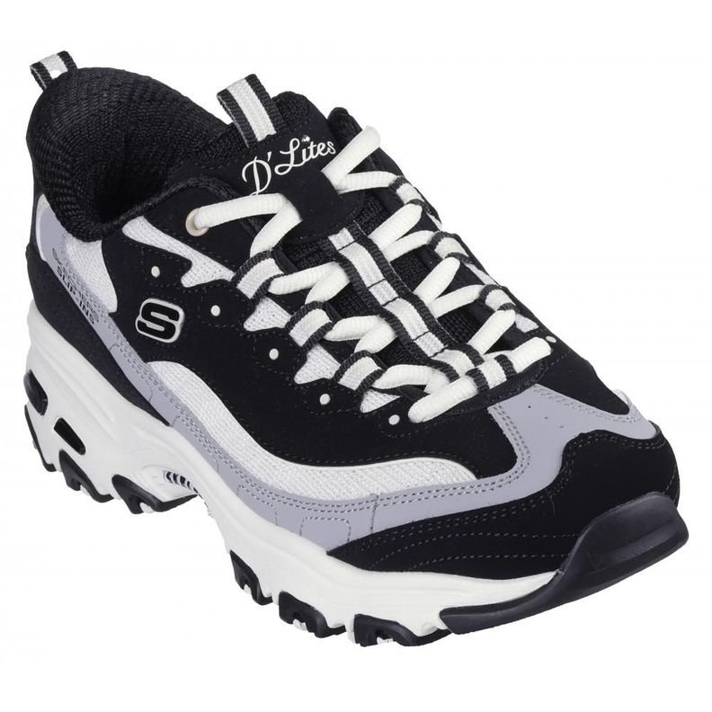 Zapatilla Mujer D'LitesSmooth Nostalgia Negro Skechers-4