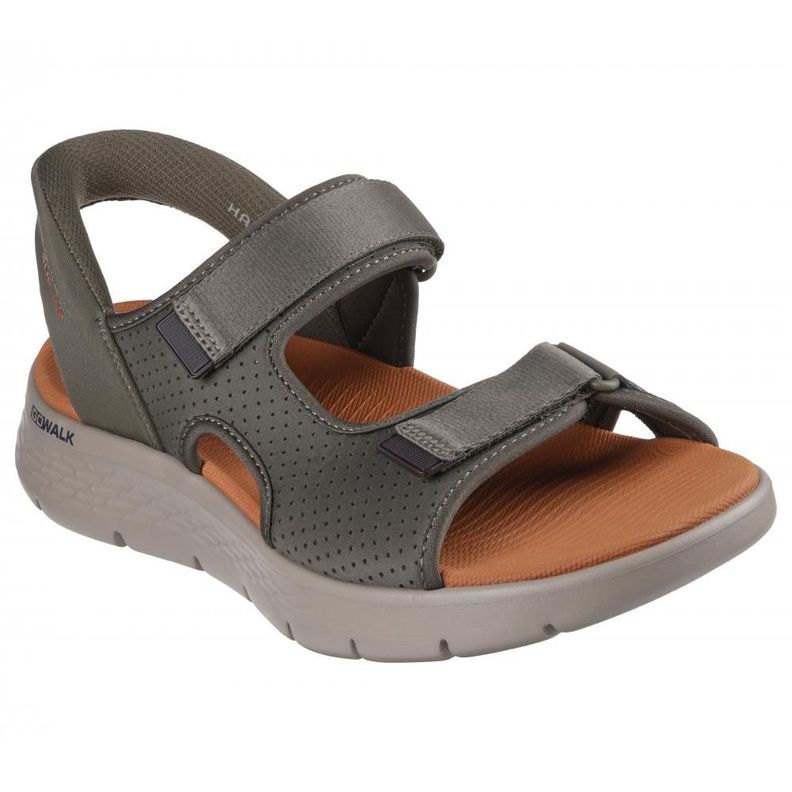 Sandalia Hombre Skechers Slip-ins: Go Walk Flex Sandal Verde-4