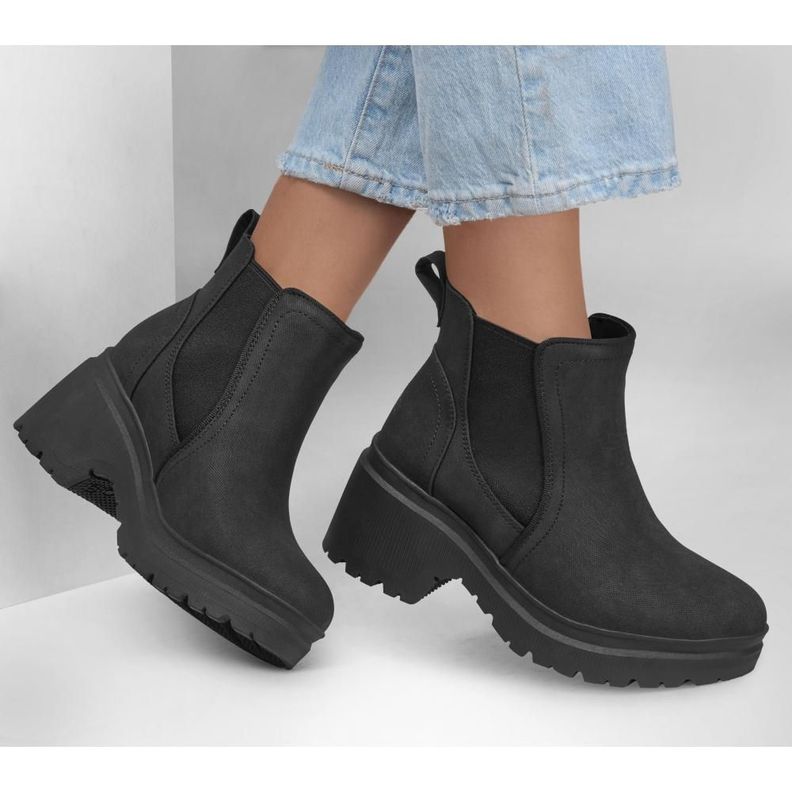 Botín Mujer Bobs Tango Negro Skechers-1