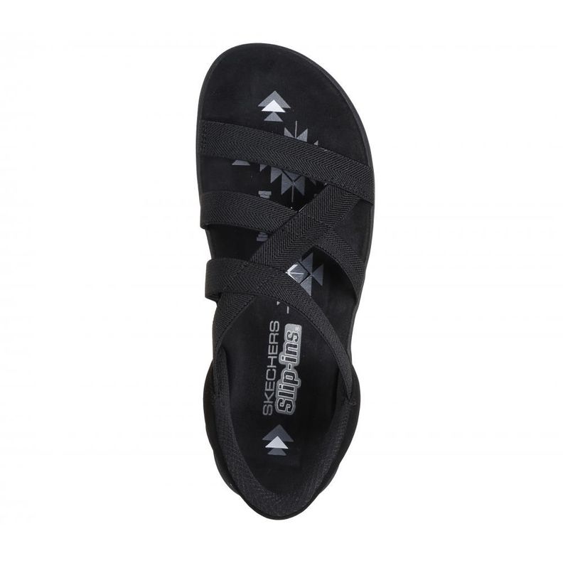 Sandalia Mujer Skechers Slip-ins: Reggae Slim Negro-1