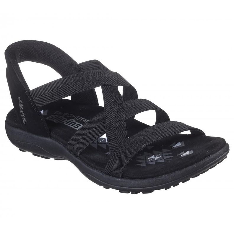 Sandalia Mujer Skechers Slip-ins: Reggae Slim Negro-4