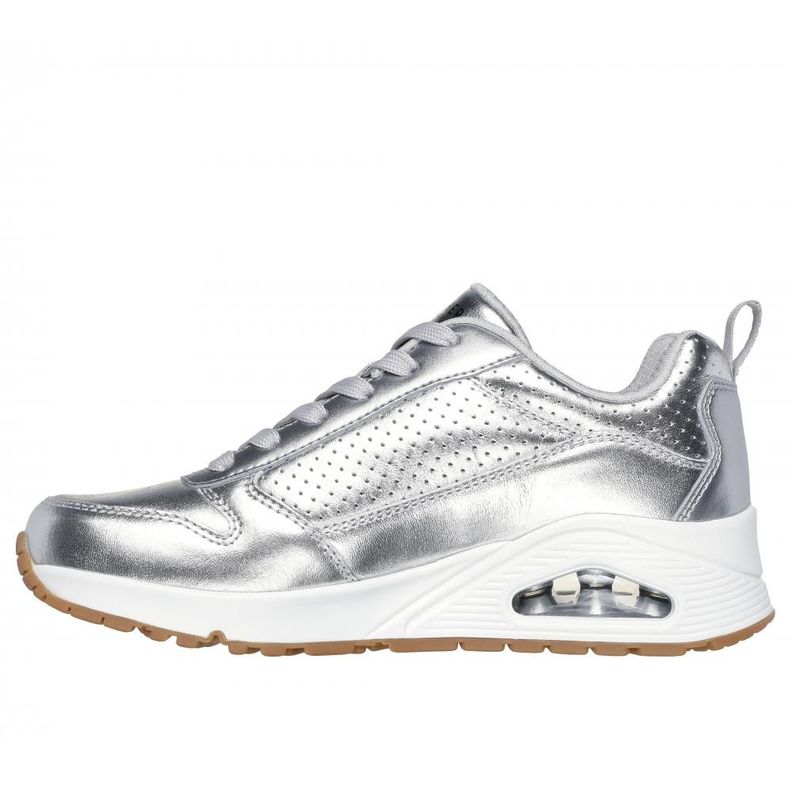 Zapatilla Mujer Uno Metallixs Gris Skechers-3