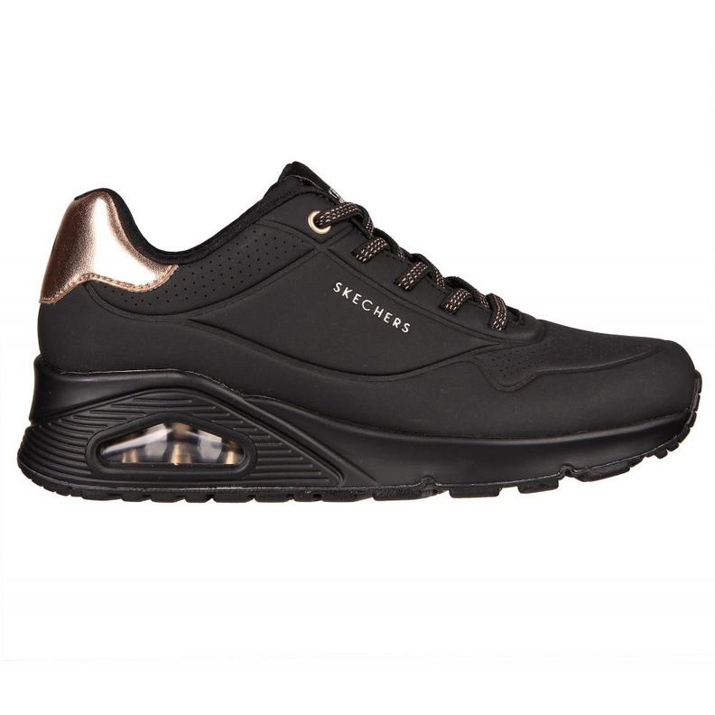 Zapatilla Mujer Uno Shimmer Away Negro Skechers-4