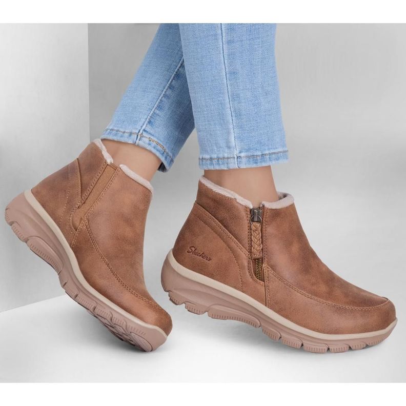 Botines Mujer Easy Going Into Fall Café Skechers-1