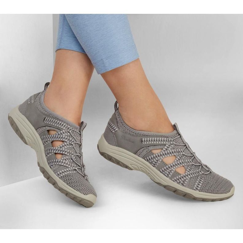 Zapatilla Mujer Reggae Fest Happy Getaway Gris Skechers
