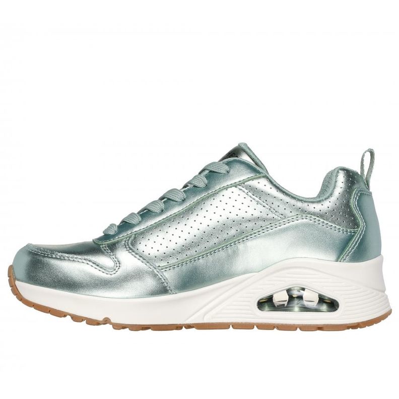 Zapatilla Mujer Uno Metallixs Celeste Skechers-3