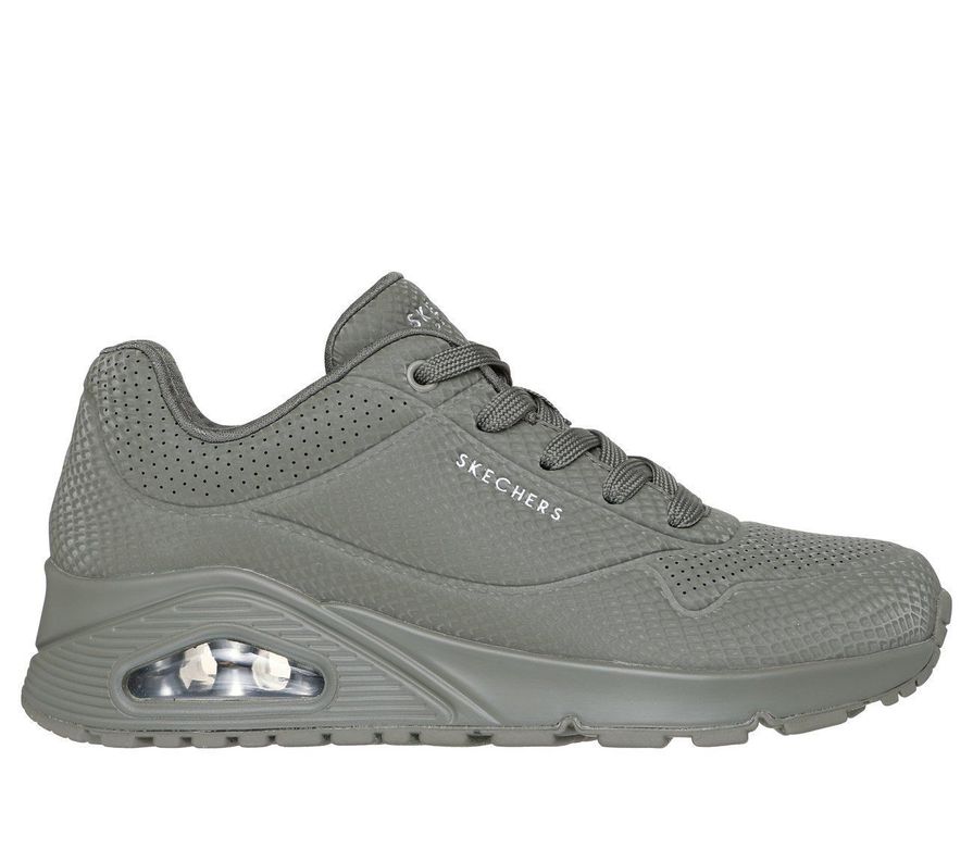 Zapatillas Mujer Uno Shiny Scale Verde Oliva Skechers