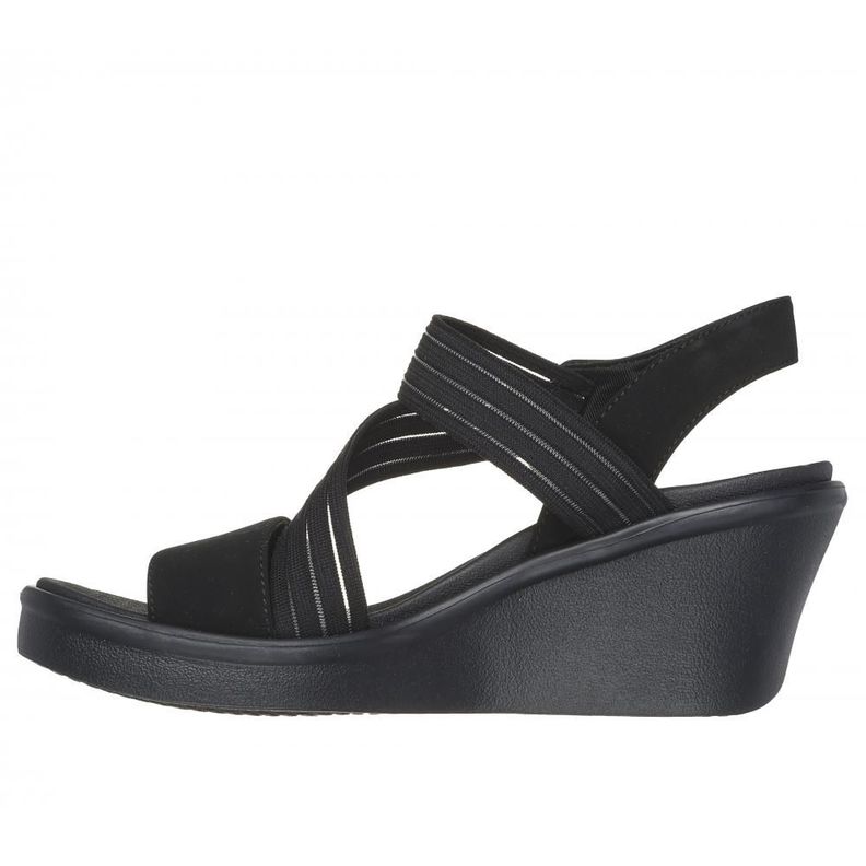 Sandalia Mujer Rumble On My Go To Negro Skechers-3