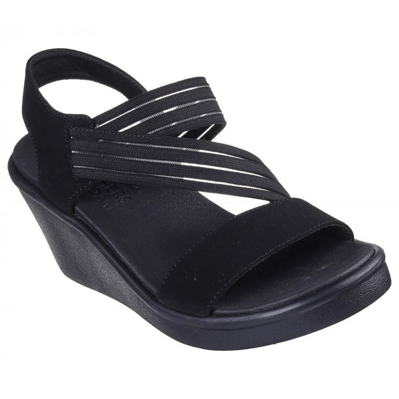 Sandalia Mujer Rumble On My Go To Negro Skechers-4