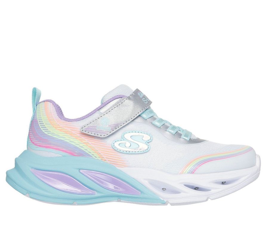 Zapatillas Nina Cosmic Glow Rainbow Beam Celeste Skechers