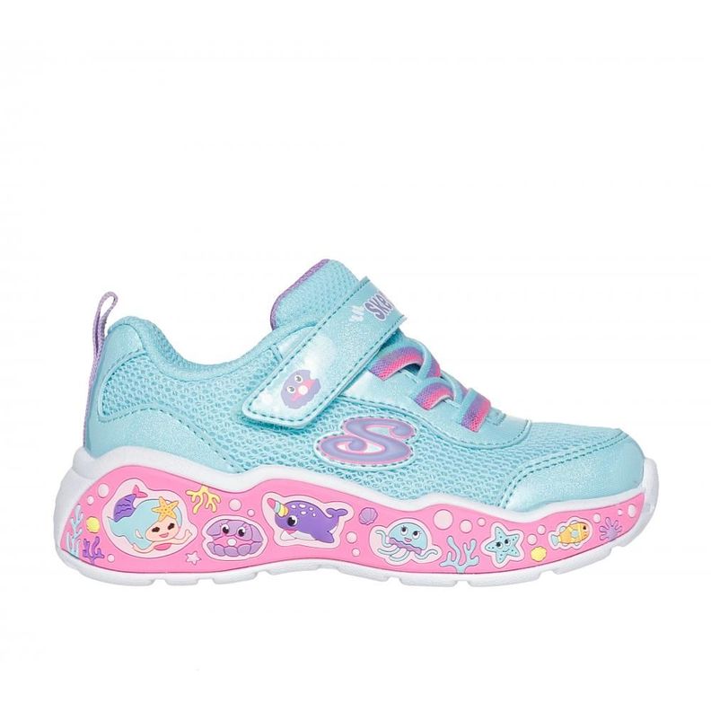 Zapatilla Niña Play Scene Fun Squad Celeste Skechers-0