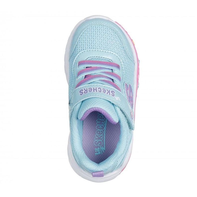 Zapatilla Niña Play Scene Fun Squad Celeste Skechers-1