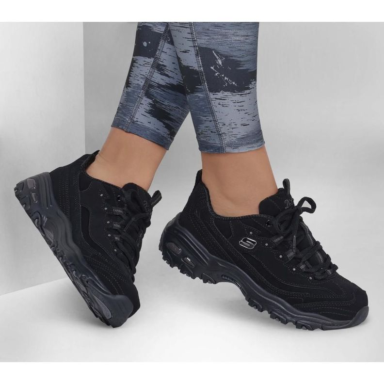 Zapatilla Mujer D'Lites Play On Negra Skechers-1