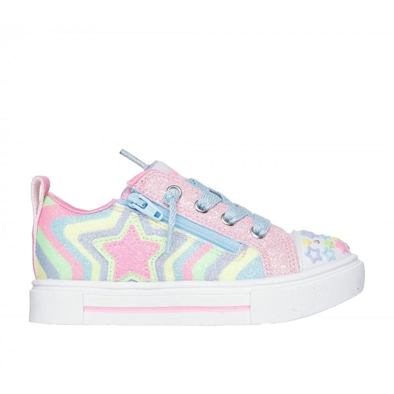 Zapatilla Niña Twinkle Sparks Cosmic Burst N Rosado Skechers-0