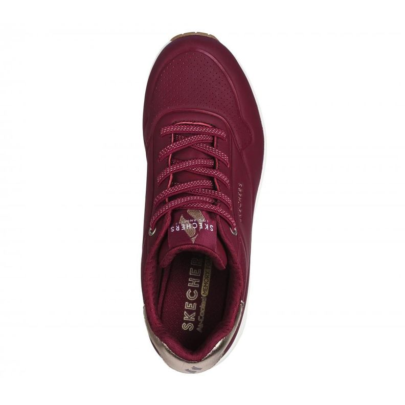 Zapatilla Mujer Uno Shimmer Away Rojo Skechers-2