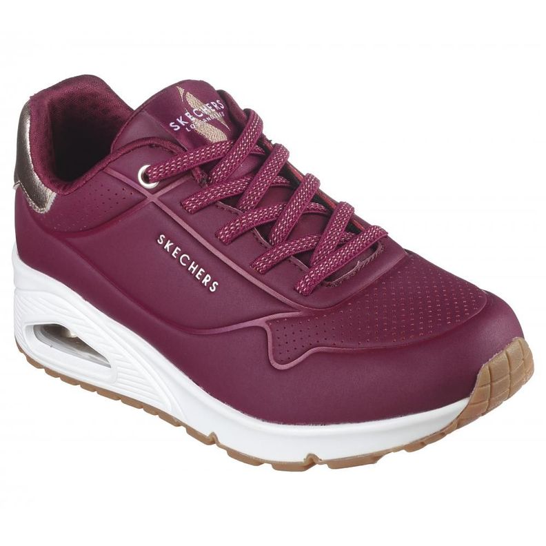 Zapatilla Mujer Uno Shimmer Away Rojo Skechers-5