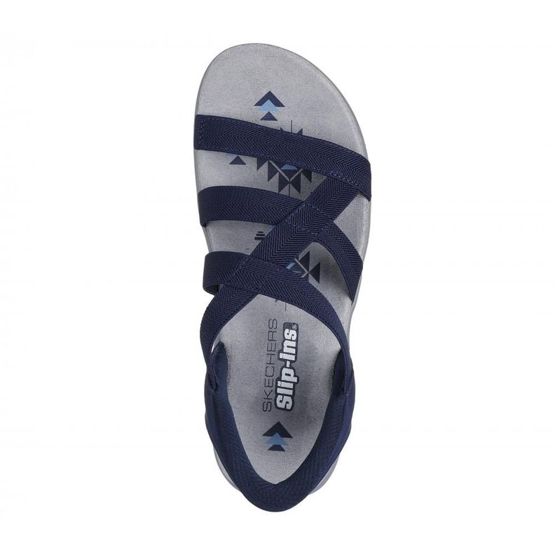 Sandalia Mujer Skechers Slip-ins: Reggae Slim Azul-1