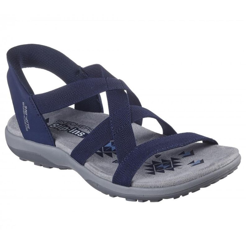 Sandalia Mujer Skechers Slip-ins: Reggae Slim Azul-4