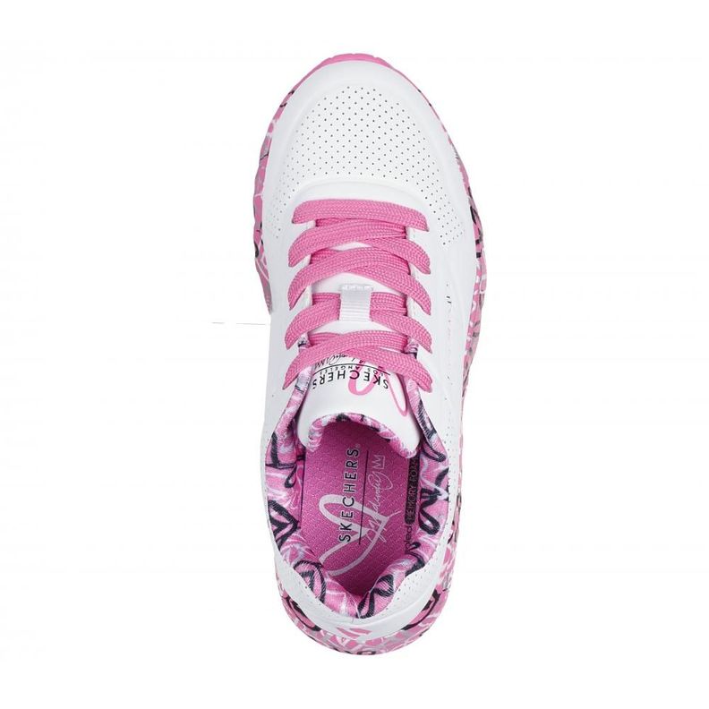 Zapatilla Niña Uno Lite Lovey Luv Blanco Skechers-1