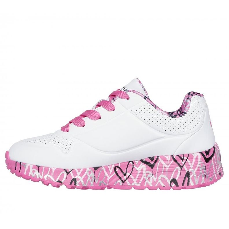 Zapatilla Niña Uno Lite Lovey Luv Blanco Skechers-3