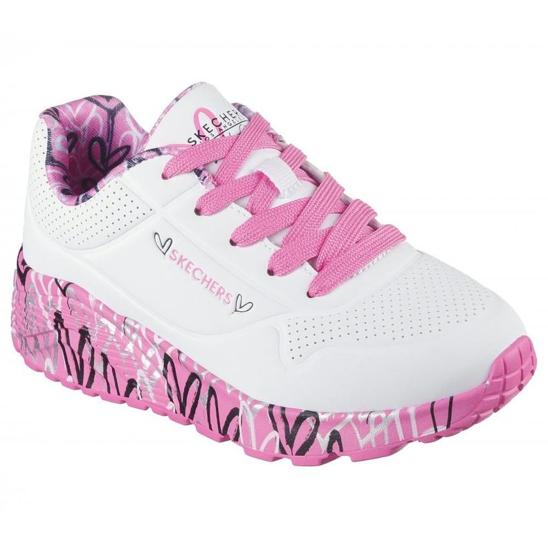 Zapatilla Niña Uno Lite Lovey Luv Blanco Skechers-4