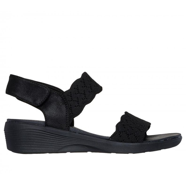 Sandalia Mujer Arya On The Rise Negro Skechers-0
