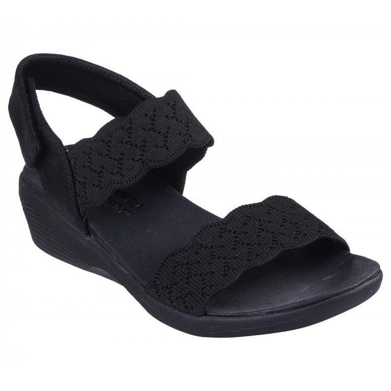 Sandalia Mujer Arya On The Rise Negro Skechers-5