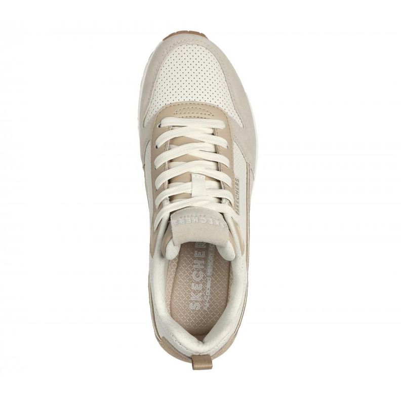 Zapatilla Mujer Uno Two Much Fun Beige Skechers-1
