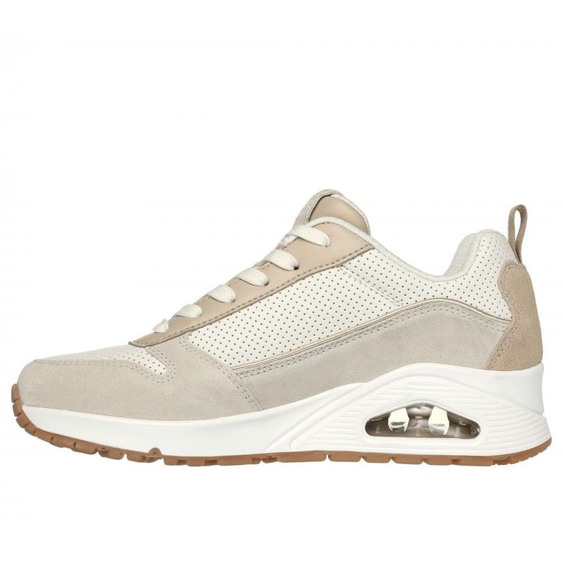 Zapatilla Mujer Uno Two Much Fun Beige Skechers-3