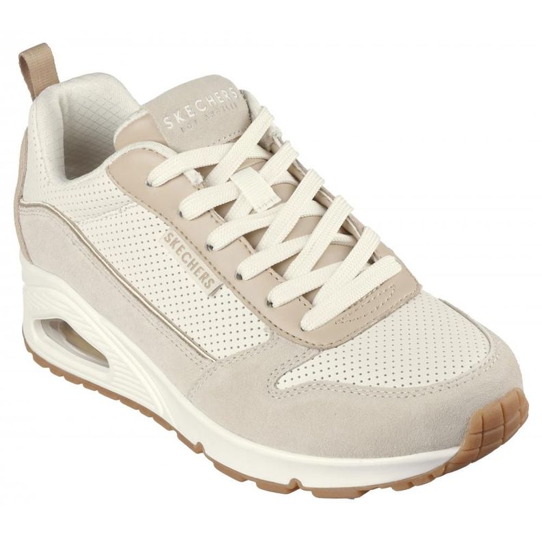 Zapatilla Mujer Uno Two Much Fun Beige Skechers-4