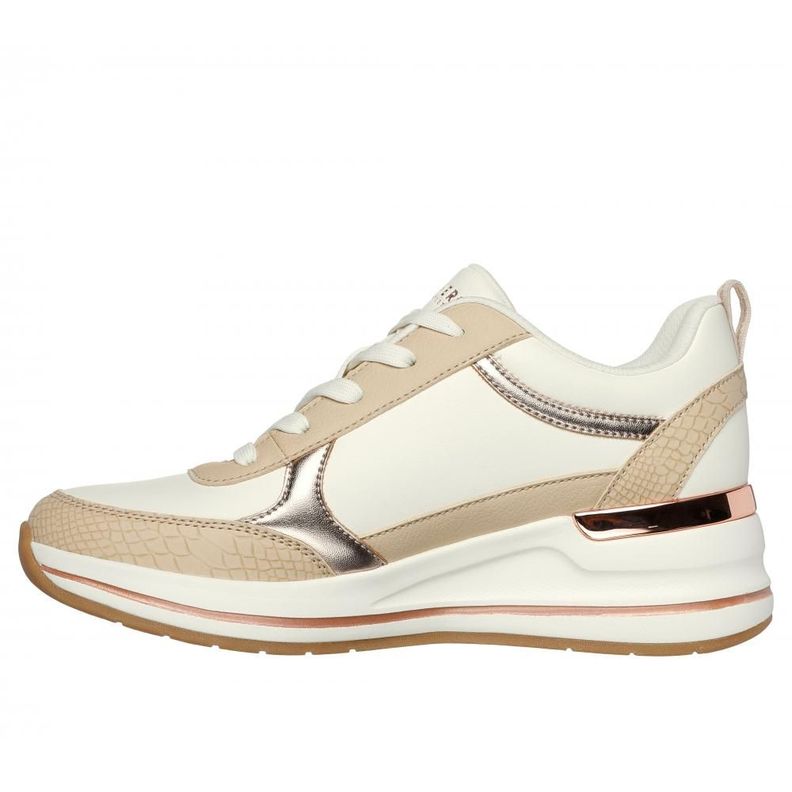 Zapatilla Mujer Billion 2 Mid Lace Up Beige Skechers-3