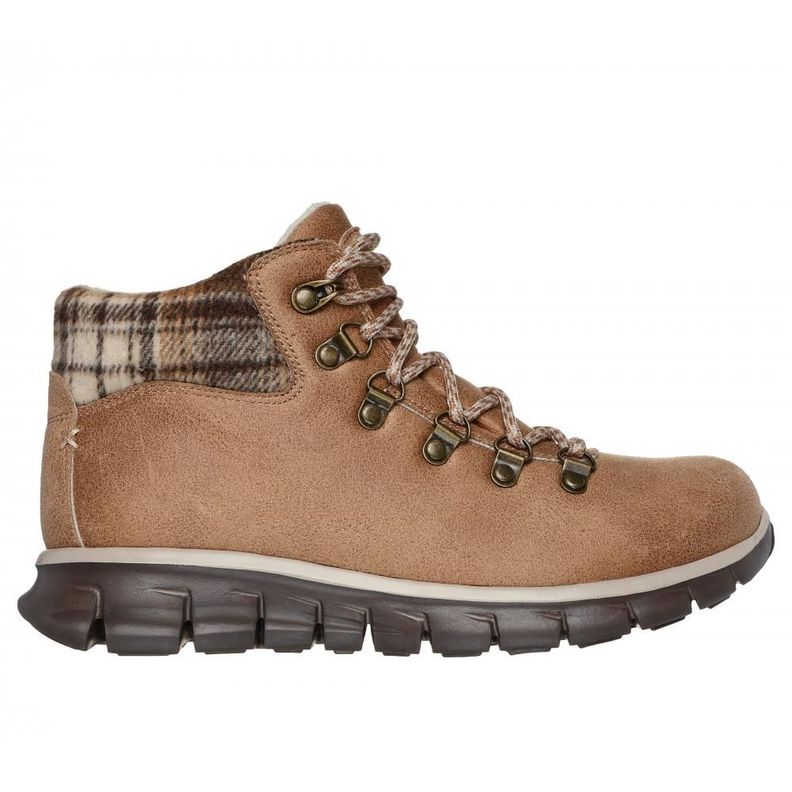 Bototos Mujer Synergy Plaid Mood Café Skechers-0