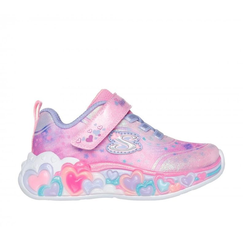 Zapatilla Niña Eternal Heart Lights Rosado NLP Skechers-0