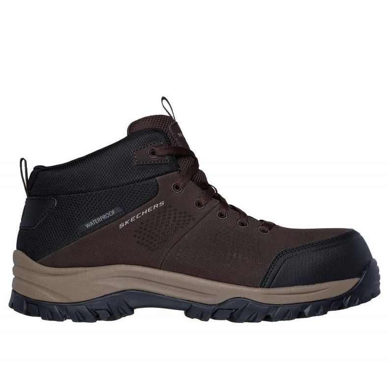 Zapato Hombre Work Relment Erett ST Café Skechers-0