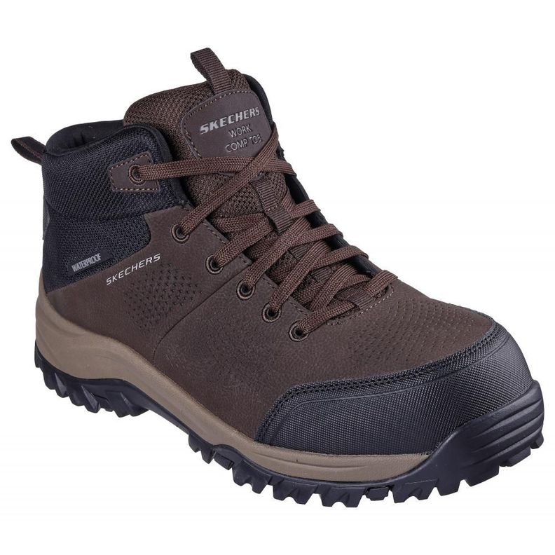 Zapato Hombre Work Relment Erett ST Café Skechers-4