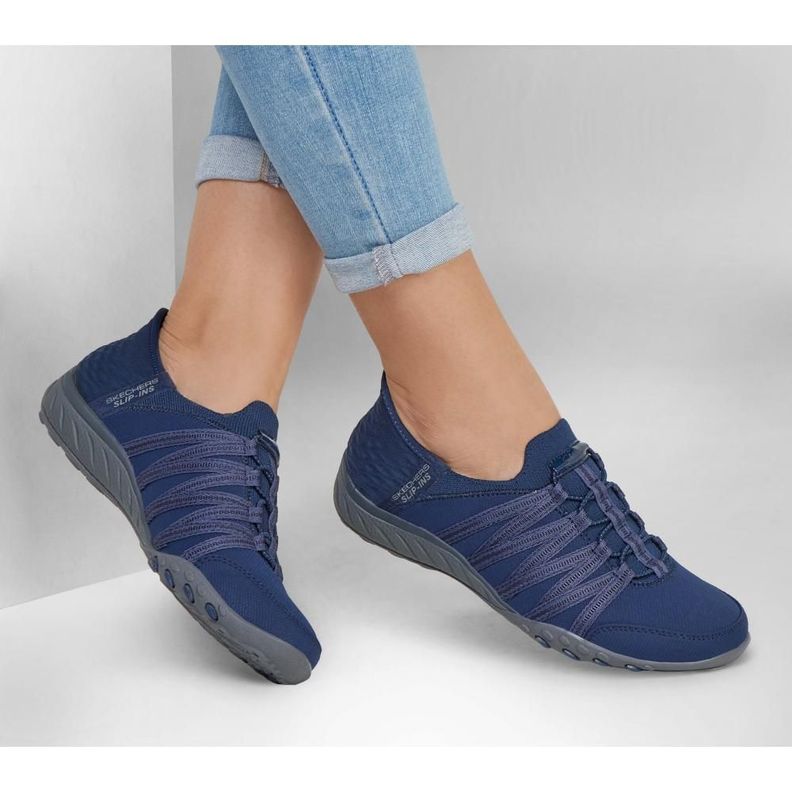 Zapatiila Mujer Skechers Slip-ins: Breathe-Easy Azul-1