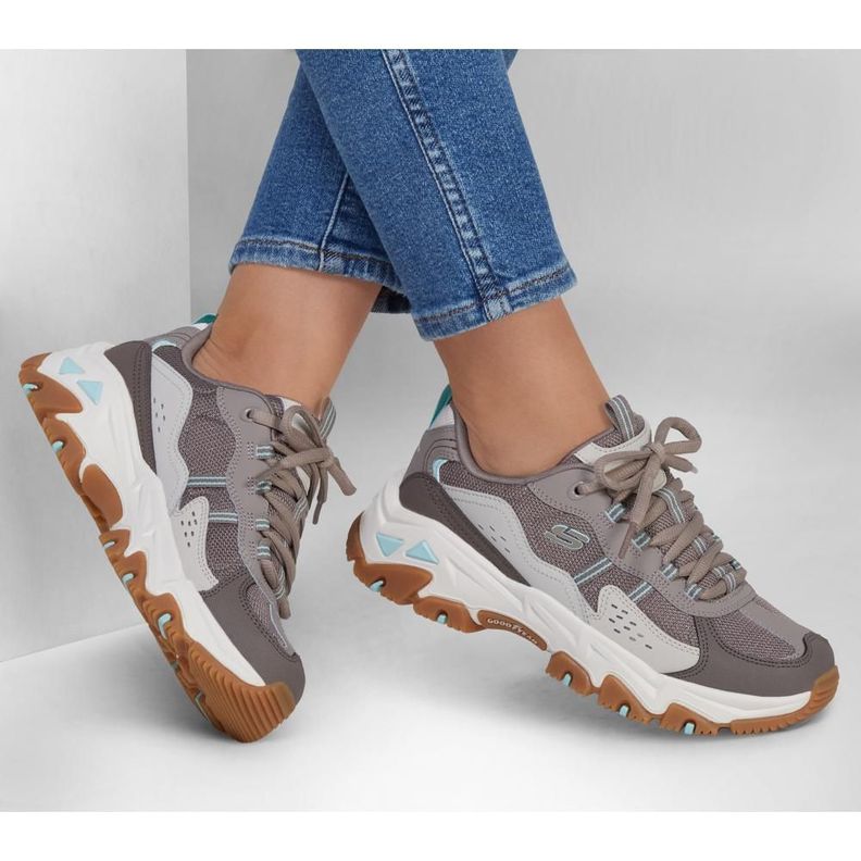 Zapatilla Mujer D'Lites Hiker Café Skechers-1