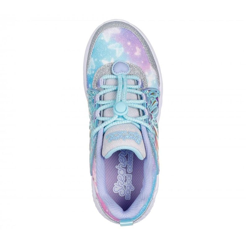 Zapatilla Niña Dream Racer Wing Brites Gris Skechers-1