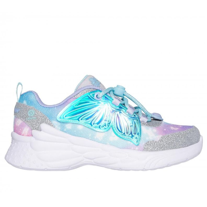 Zapatilla Niña Dream Racer Wing Brites Gris Skechers-5