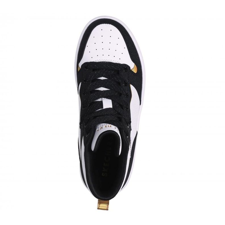 Zapatilla Niña Court High Shine Kicks Blanco BK Skechers-1