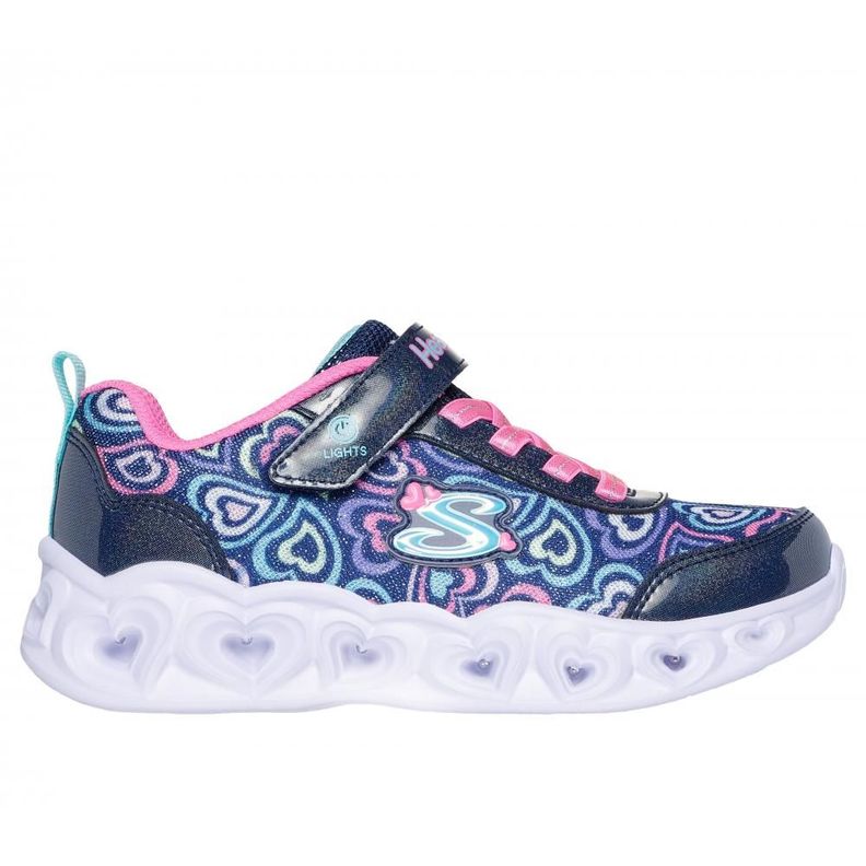 Zapatilla Niña Heart Lights Boogie Love Azul Skechers-0