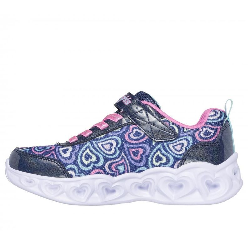 Zapatilla Niña Heart Lights Boogie Love Azul Skechers-3
