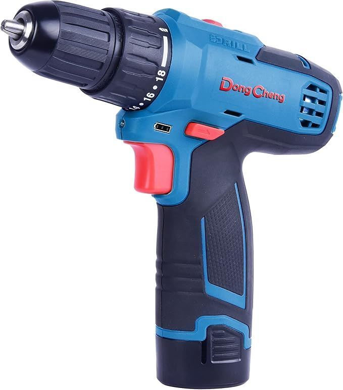 TALADRO ATORNILLADOR INALAMBRICO 10.8V INCLUYE 2 BATERIA 2.0AH DONGCHENG-0
