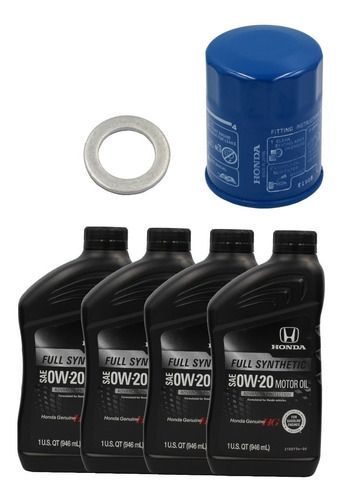 Pack Filtro Aceite + Golilla + 4 Aceites 0w20 Honda Original-0