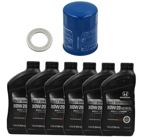 Pack Filtro Aceite + Golilla + 6 Aceites 0w20 Honda Original-0