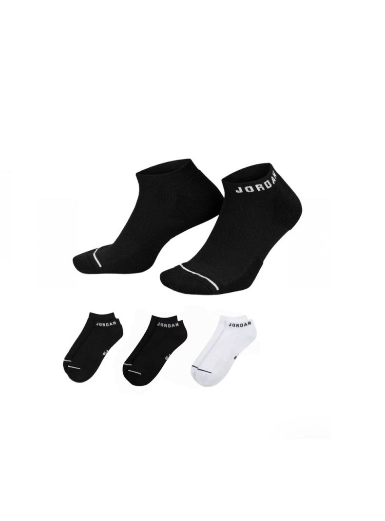Calcetines Pack x3 Jordan Cortos Everyday Dri-Fit Color Negro y Blanco-0